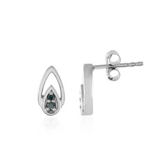 Orecchini in argento con Diamante Blu I3