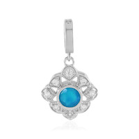 Ciondolo in argento con Opale Blu dell'Etiopia