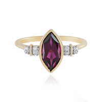 Anello in oro con Granato Magenta