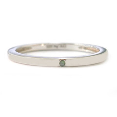 Anello in argento con Diamante Verde
