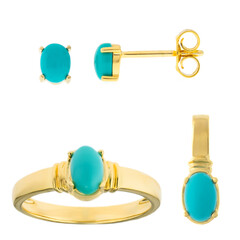 Anello in argento con Turchese Sleeping Beauty