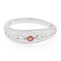 Anello in argento con Zaffiro Arancione