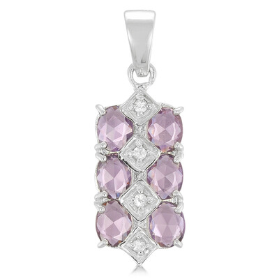 Ciondolo in argento con Zaffiro Ceylon Porpora (non riscaldato)