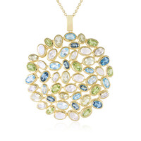 Collana in argento con Pietra di Luna Blu (KM by Juwelo)