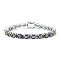 Bracciale in argento con Quarzo Mistico Blu