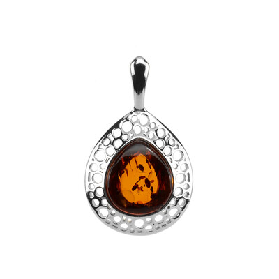 Ciondolo in argento con Ambra Baltica (dagen)