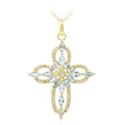 Collana in argento con Topazio Blu Cielo
