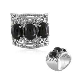 Anello in argento con Diopside Stellato d'India