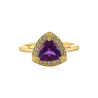 Anello in argento con Ametista Zambiana