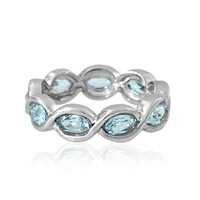 Anello in argento con Topazio Blu Cielo
