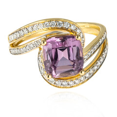 Anello in oro con Diasporo Rosa (AMAYANI)