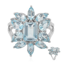 Anello in argento con Topazio Blu Cielo
