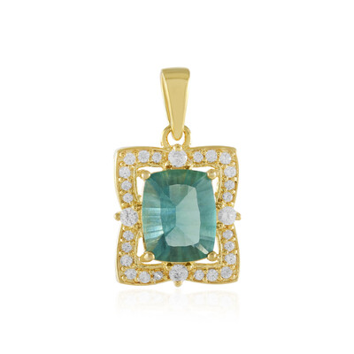 Ciondolo in argento con Fluorite Verde