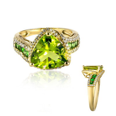 Anello in oro con Peridoto Dashihe  (CIRARI)