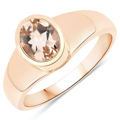 Anello in oro con Morganite