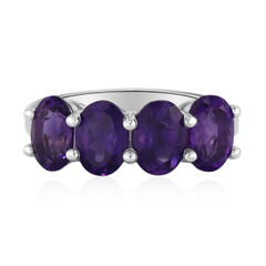 Anello in argento con Ametista Zambiana