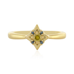Anello in argento con Diamante Giallo I3