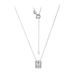 Collana in argento con Topazio Bianco
