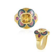 Anello in argento con Citrino