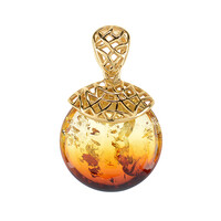 Ciondolo in argento con Ambra Baltica