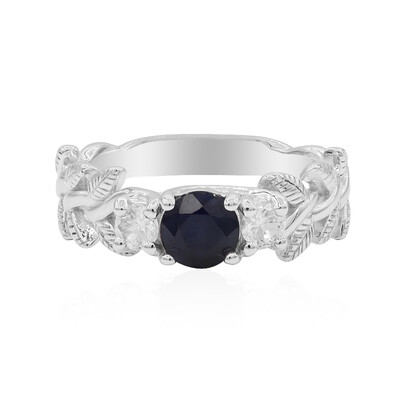 Anello in argento con Zaffiro Blu
