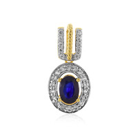 Ciondolo in argento con Zaffiro Blu del Madagascar