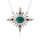Collana in argento con Turchese Tyrone (Granulieren)