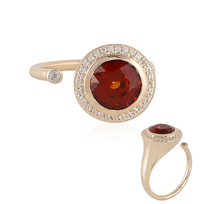 Anello in oro con Granato Essonite