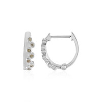 Orecchini in argento con Diamante Champagne SI2