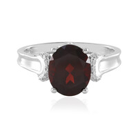 Anello in argento con Granato Mozambico
