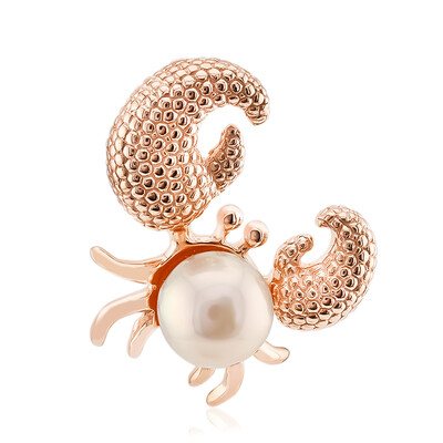 Ciondolo in argento con Perla Ming color Pesca (TPC)