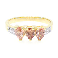 Anello in oro con Zaffiro Padparadscha (non riscaldato) (AMAYANI)