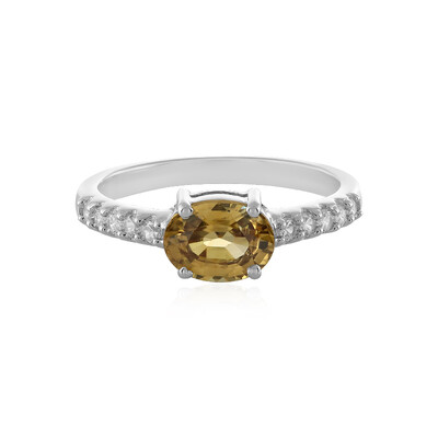 Anello in argento con Zircone Giallo