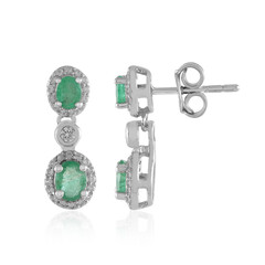 Orecchini in argento con Smeraldo Zambia