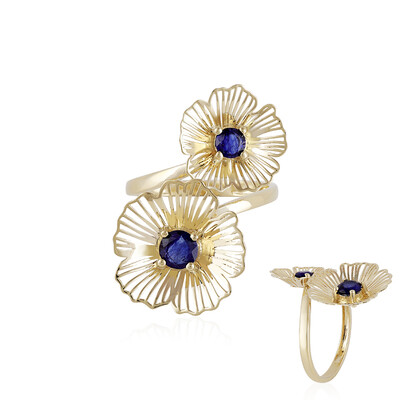 Anello in oro con Zaffiro Blu del Madagascar (Ornaments by de Melo)
