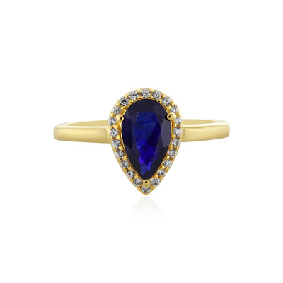 Anello in argento con Zaffiro Blu del Madagascar