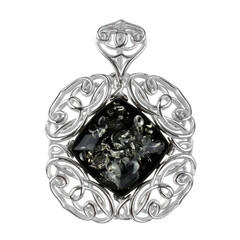 Ciondolo in argento con Ambra Baltica