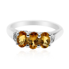 Anello in argento con Scapolite Cognac