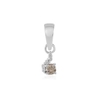Ciondolo in argento con Diamante Champagne I2
