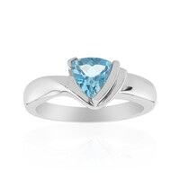 Anello in argento con Topazio Blu Svizzero