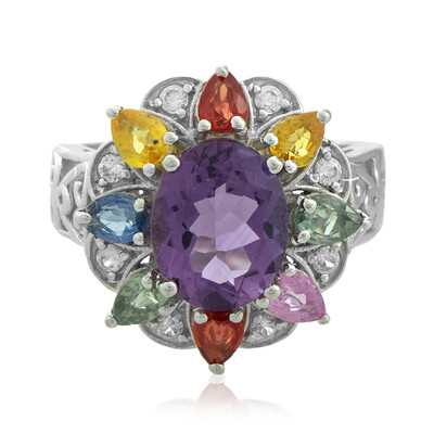 Anello in argento con Ametista Boliviana