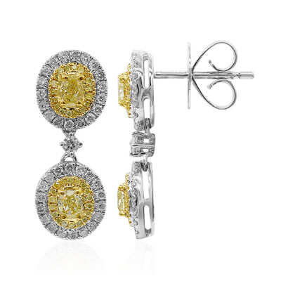 Orecchini in oro con Diamante Giallo SI2 (CIRARI)