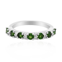 Anello in argento con Diopside Russo
