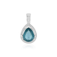 Ciondolo in argento con Cianite Blu Foglia di Tè