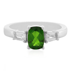 Anello in argento con Diopside Russo