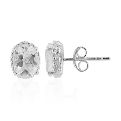 Orecchini in argento con Topazio Bianco