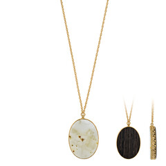 Collana in argento con Ambra Baltica