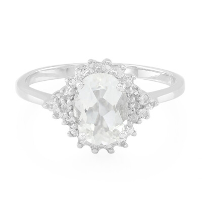 Anello in argento con Petalite