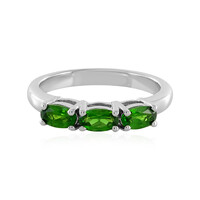 Anello in argento con Diopside Russo