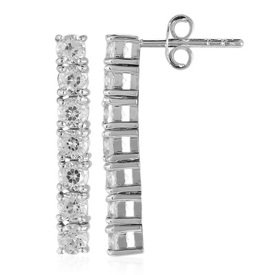 Orecchini in argento con Topazio Bianco